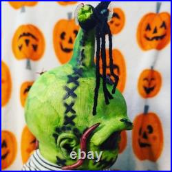 Green Vinyl Baby Doll Black Eyes Halloween Gothic & Horror Oogie Boogie Bugs
