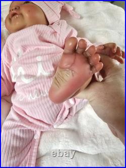 Hand Crafted Reborn Doll Asiah. 20 Weighted And Stuffed To Feel Real. Excellent