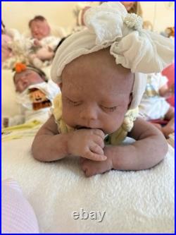 Hand Painted Reborn Erica, 7 lbs 2 oz. With Microglass beads and Silky fiberfill