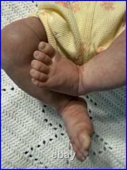 Hand Painted Reborn Erica, 7 lbs 2 oz. With Microglass beads and Silky fiberfill