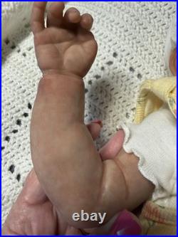 Hand Painted Reborn Erica, 7 lbs 2 oz. With Microglass beads and Silky fiberfill