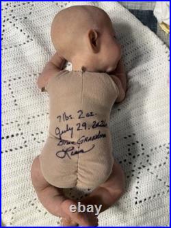 Hand Painted Reborn Erica, 7 lbs 2 oz. With Microglass beads and Silky fiberfill