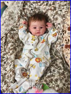 Handmade 17in Reborn Baby Doll Rooted Mohair Realistic Girl Boy Newborn Toy GIFT