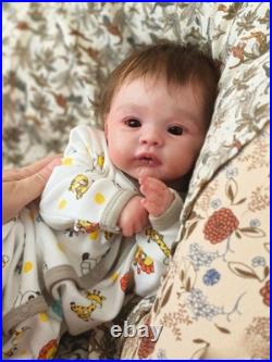 Handmade 17in Reborn Baby Doll Rooted Mohair Realistic Girl Boy Newborn Toy GIFT