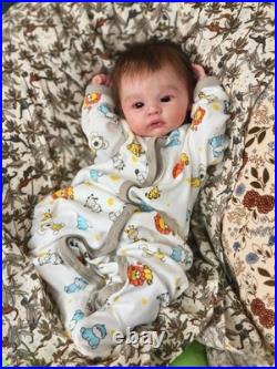 Handmade 17in Reborn Baby Doll Rooted Mohair Realistic Girl Boy Newborn Toy GIFT