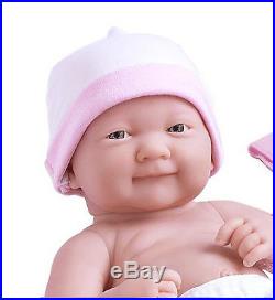 Handmade Lifelike 8 Piece Baby Girl Doll Silicone Vinyl Reborn Toddler Doll Pink