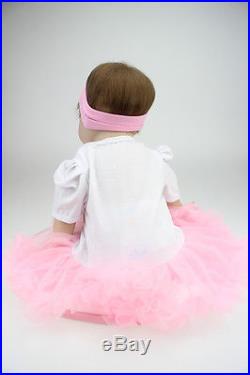 Handmade Lifelike Reborn Baby Doll 22 Soft Vinyl Newborn Baby Doll Girl