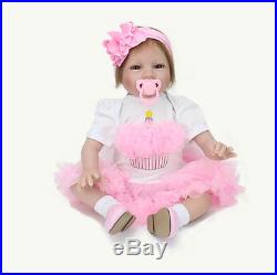 Handmade Lifelike Reborn Baby Doll 22 Soft Vinyl Newborn Baby Doll Girl