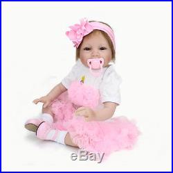 Handmade Lifelike Reborn Baby Doll 22 Soft Vinyl Newborn Baby Doll Girl