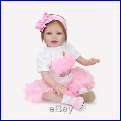 Handmade Lifelike Reborn Baby Doll 22 Soft Vinyl Newborn Baby Doll Girl