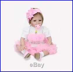 Handmade Lifelike Reborn Baby Doll 22 Soft Vinyl Newborn Baby Doll Girl