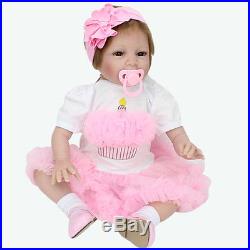 Handmade Lifelike Reborn Baby Doll 22 Soft Vinyl Newborn Baby Doll Girl