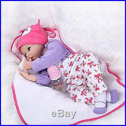 Handmade Realistic Reborn baby Doll Lifelike Baby Girl Doll Silicone 22'