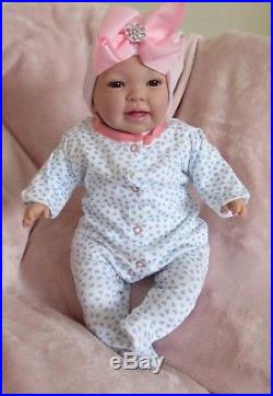 Happy Reborn Baby Girl Doll Smiling Baby Doll. #RebornBabyDollArtUK