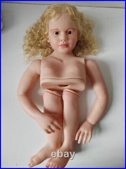 Huge 40 Gabriella Hand-Painted Reborn Newborn Doll Mold Kits with Body Connectors Huge 40 Gabriella Hand-Painted Reborn Newborn Doll Mold Kits with Body Connectors