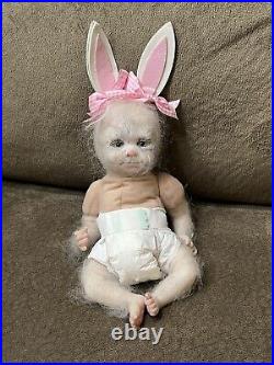 Hybrid Fantasy Miniature Baby Bunny Reborn Doll