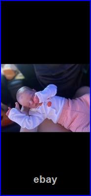 Hyper realistic reborn baby leif with painted brown hair