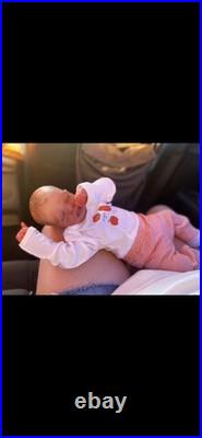 Hyper realistic reborn baby leif with painted brown hair