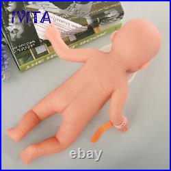 IVITA 15'' Full Silicone Reborn Doll Realistic Sleeping Baby Girl Toy Xmas Gift