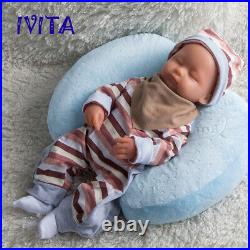 IVITA 15'' Full Silicone Reborn Doll Realistic Sleeping Baby Girl Toy Xmas Gift
