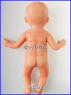 IVITA 15'' Skin Tone Silicone Reborn Realistic Sleeping Baby Girl Lovely Doll