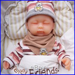 IVITA 15'' Skin Tone Silicone Reborn Realistic Sleeping Baby Girl Lovely Doll