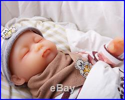 IVITA 15'' Skin Tone Silicone Reborn Realistic Sleeping Baby Girl Lovely Doll