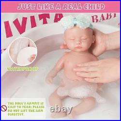 IVITA 15 inch Full Silicone Baby Dolls, Not Vinyl Dolls, Real Full Body Silicon