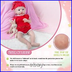 IVITA 16 Inch Silicone Baby Dolls Girl Weighted 4.35 lb, NOT Vinyl, Silicone Full
