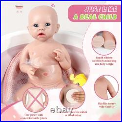 IVITA 16 Inch Silicone Baby Dolls Girl Weighted 4.35 lb, NOT Vinyl, Silicone Full