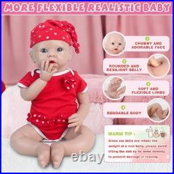 IVITA 16 Inch Silicone Baby Dolls Girl Weighted 4.35 lb, NOT Vinyl, Silicone Full