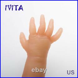 IVITA 18'' GIRL Eyes-closed Baby Doll Full Body Soft Silicone Reborn Infant