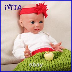 IVITA 20 Lifelike Baby Girl Silicone Rebirth Baby Big Doll Kids Playmate Toys
