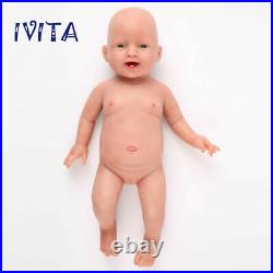 IVITA 20 Lifelike Cute Silicone Reborn Baby Doll Girl Xmas Gift Waterproof Toys