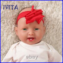 IVITA 20 Lifelike Cute Silicone Reborn Baby Doll Girl Xmas Gift Waterproof Toys