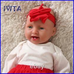 IVITA 20 Lifelike Cute Silicone Reborn Baby Doll Girl Xmas Gift Waterproof Toys