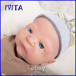 IVITA 21'' Big Silicone Reborn Baby 4900g Realistic Big Eyes Silicone Girl Doll