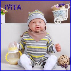 IVITA 23'' Big Reborn BOY Full Body Silicone Doll Adorable Smile Baby Infant