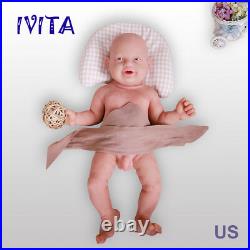IVITA 23'' Big Reborn BOY Full Body Silicone Doll Adorable Smile Baby Xmas Gift