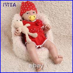 IVITA 23'' Big Reborn Full Body Silicone Doll Adorable Smile Newborn Baby Girl