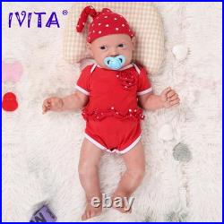 IVITA 23'' Big Reborn Full Body Silicone Doll Adorable Smile Newborn Baby Girl