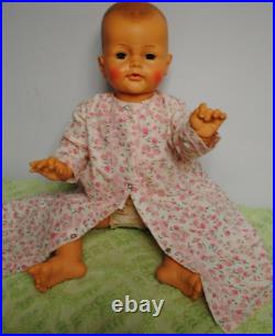 Ideal Bye Bye Baby Playpal Doll Original Gown/Vintage Diaper