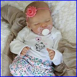 JIZHI Lifelike Reborn Baby Dolls Girl 17 Inch Full Vinyl Body Washable Realis