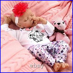 JIZHI Lifelike Reborn Baby Dolls Girl 17 Inch Full Vinyl Body Washable Realis JIZHI Lifelike Reborn Baby Dolls Girl 17 Inch Full Vinyl Body Washable Realis
