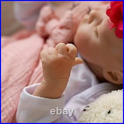 JIZHI Lifelike Reborn Baby Dolls Girl 17 Inch Full Vinyl Body Washable Realis JIZHI Lifelike Reborn Baby Dolls Girl 17 Inch Full Vinyl Body Washable Realis