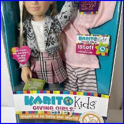 Karito Kids Leza Doll 21 Blonde Blue Eyes Extra PJs Giving Girl 2010 New In Box