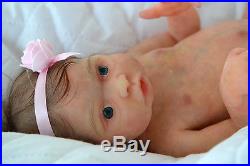 Katrin solid soft silicone baby doll created by artist Oxana Lukyanets