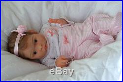 Katrin solid soft silicone baby doll created by artist Oxana Lukyanets