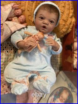 Kinby Reborn Baby Doll Imani Realborn 17'' Vinyl Doll Soft Body With Extras