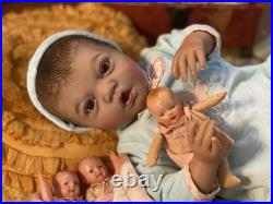 Kinby Reborn Baby Doll Imani Realborn 17'' Vinyl Doll Soft Body With Extras